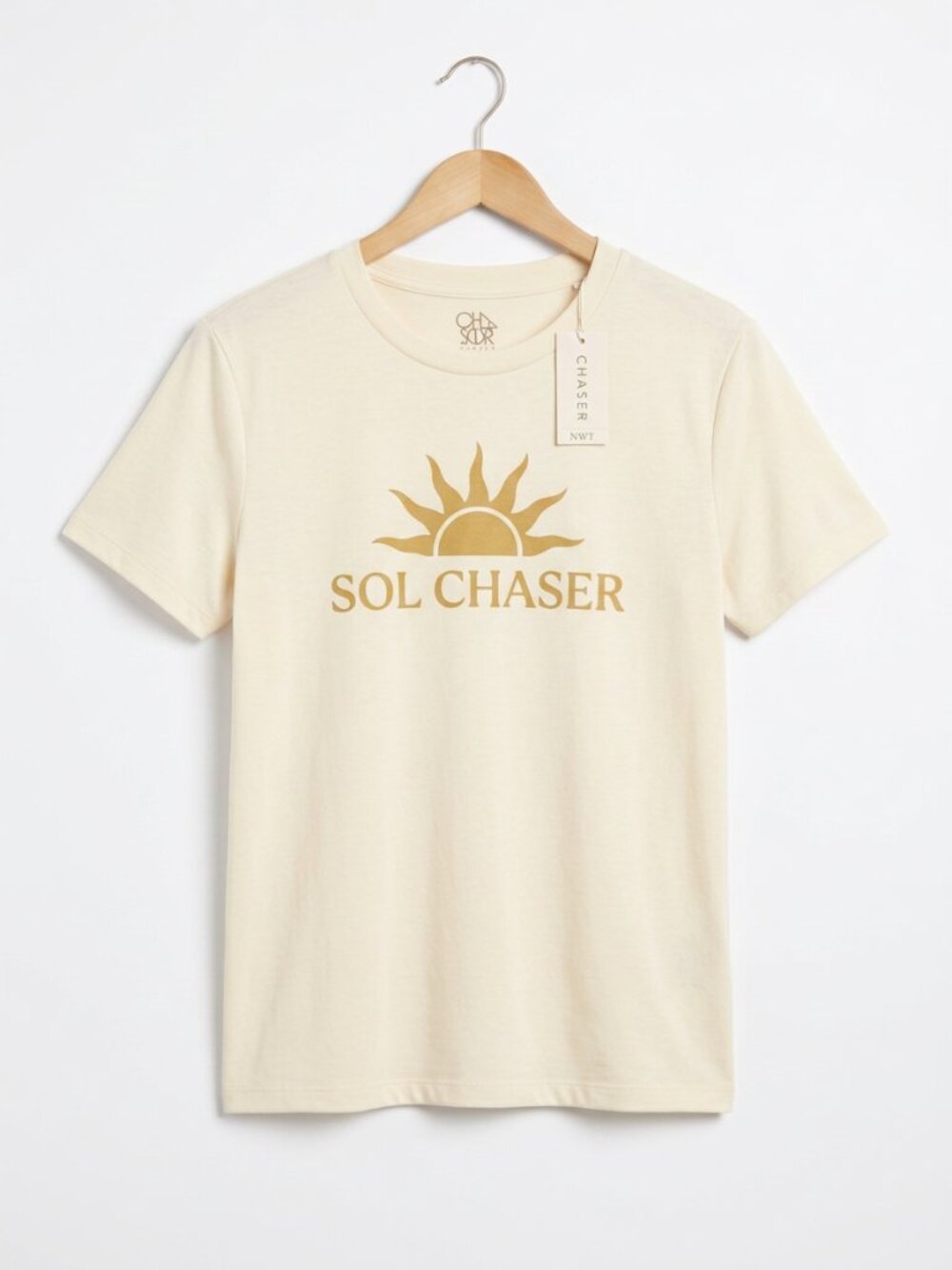 NWT Beachly Chaser Sol Chaser Sun Graphic Recycled Blend Tee Size S